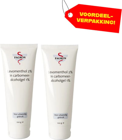 2x Fagron Levomenthol 2% Carbomeeralcoholgel 1% - Voordeelverpakking!