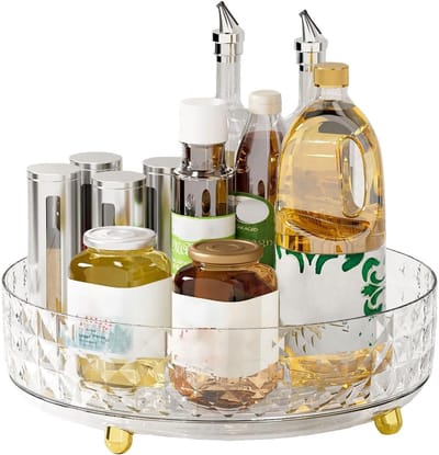 Famanu - draaiplateau transparant 360 graden make-up keuken organizer