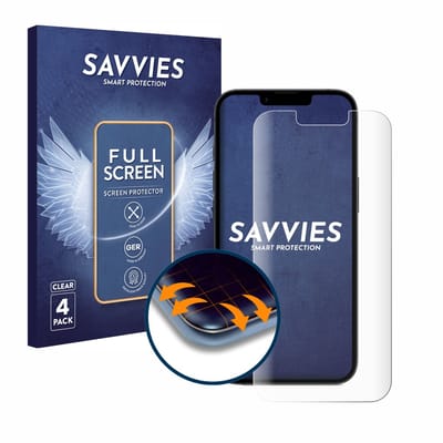 Savvies - Screenprotector voor Apple iPhone 16e / 17e - Folie Beschermfolie transparant volledig dekking 4 Stuks