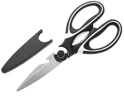 Keukenschaar - Multitool schaar – Vleessnijder - Vleesschaar en wildschaar voor Kip – Vaatwasserbestendig - RVS – Zwart - LOUZIR