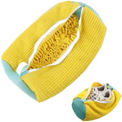 Dailygoods- Schoentas 360° Reiniging - Waszak Schoenen - Drielagige Mesh - Scheurvast - Ritssluiting - Hoogwaardig Polyester/Nylon
