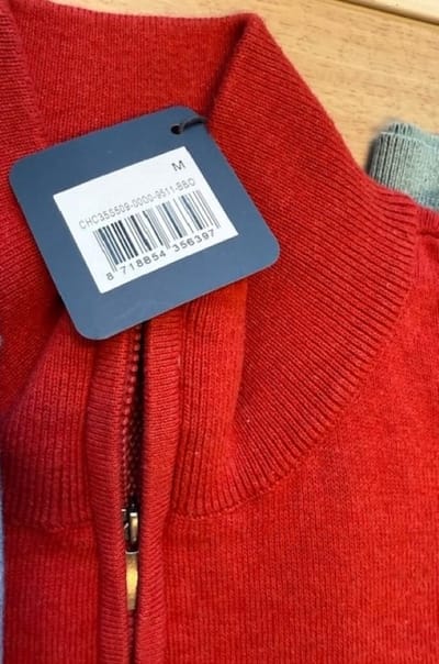 Boston Brothers heren trui - trui 9511 - rood - korte rits - maat M