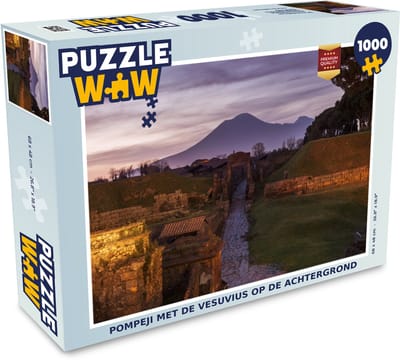 Puzzel Pompeji met de Vesuvius op de achtergrond - Legpuzzel - Puzzel 1000 stukjes volwassenen