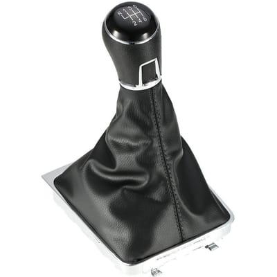 Pommeau de levier de vitesse en cuir pour VW Passat B7 2 black