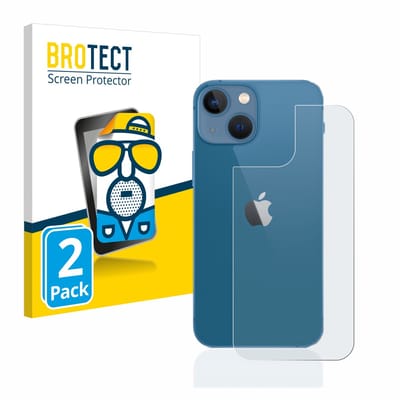 BROTECT - Screenprotector voor Apple iPhone 13 mini (Achterkant) - Folie Beschermfolie matte 2 Stuks