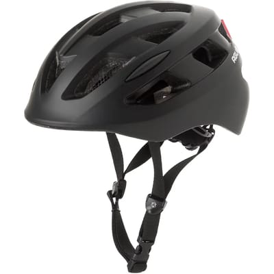 AGU Civick - Urban Helm - Fietshelm - E-bike helm - Met LED-achterlicht - 16 Ventilatiegaten - In-mold - Verstelbaar Direct-Dial - Unisex - Zwart - 54-58cm