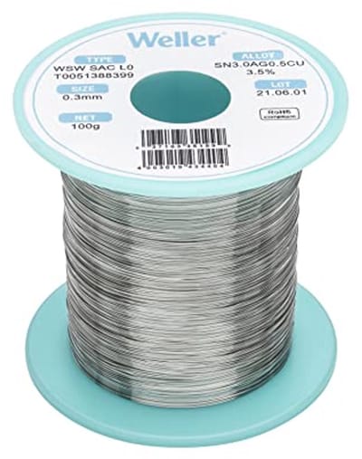 Loodvrij Soldeerdraad Ø 0,3 mm - Sn96.5Ag3.0Cu0.5 100g