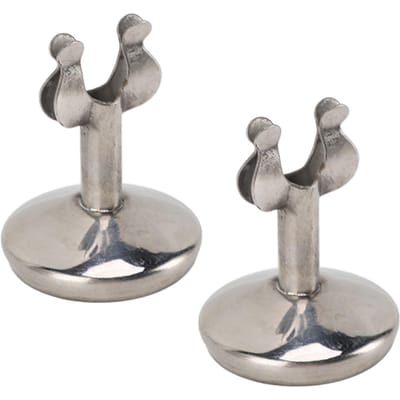 2 pièces Porte-Numéros de Table Acier Inoxydable Rond Base Stable Robuste Simple Porte-Cartes de Place pour Mariage Fête Bureau M gray