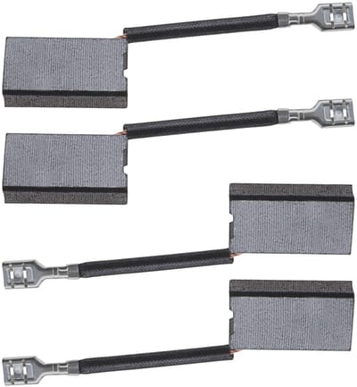 Allecto - Koolborstels - 4 Stuks - Hoogwaardige kwaliteit - Zwart - Compatibel met Dewalt - Voor zagen en machines - 22,5x12,5x6,2mm