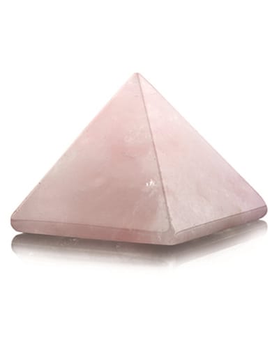 Roze kwarts piramide 25 mm edelsteen