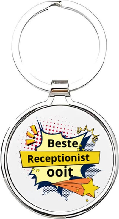 Akyol - de beste receptionist ooit Sleutelhanger - Werk - de beste receptionist - receptionist - onthaalbediende - receptie - onthaalbediende - bediende - receptioniste - cadeau voor de leukste receptioniste - 4 x 7,5 CM