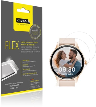 dipos – 2x Beschermfolie geschikt voor LIGE SMART FV22 1.32 | 3D Full Cover Screenprotector | 100% Passend