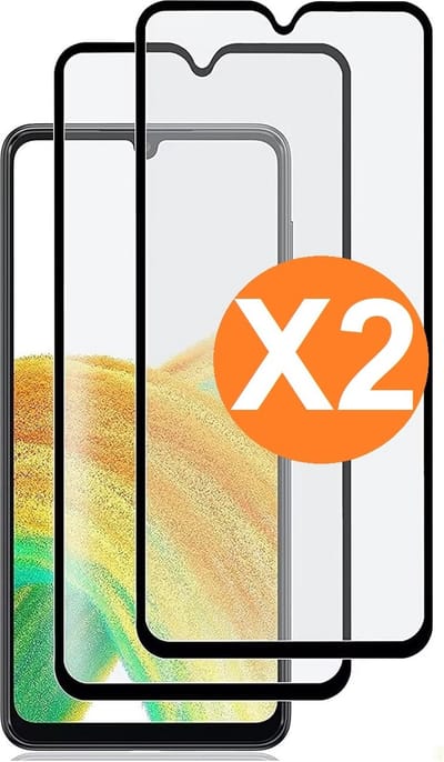 Full Cover Screenprotector Geschikt voor Samsung Galaxy A15 Zwart 2pack | Volledige Beschermglas Tempered Glass | Screenprotector Geschikt voor Samsung Galaxy A15 Screenprotector