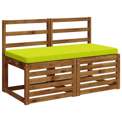 vidaXL - 1-delig - Bankkussen - VUGHT - 100% - Polyester - Heldere - Groen.