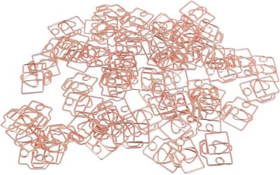 Paperclip set - 80 stuks cameravorm ijzeren paperclips - multifunctioneel - opbergdoos - schoolbenodigdheden - roze goudkleurig
