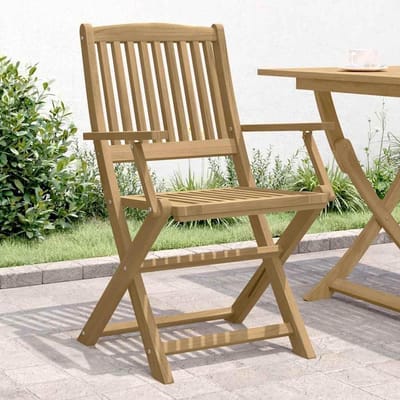 Inklapbare Tuinstoelen - Houten Klapstoelen - Buiten Ontspannen - Massief Acaciahout - 54 x 61 x 88 cm - Bruin