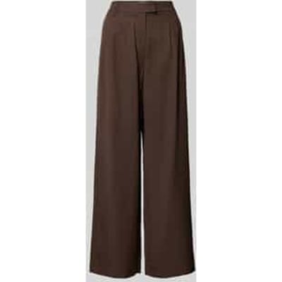 Brede vloeiende linnenmix broek met elastische taille dames COMMA