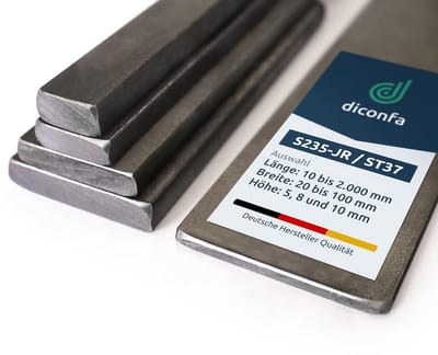 Platstaal Profiel - Plat IJzer - Metaalconstructie - Goede Lasbaarheid - 70x10mm 250mm - Zwart