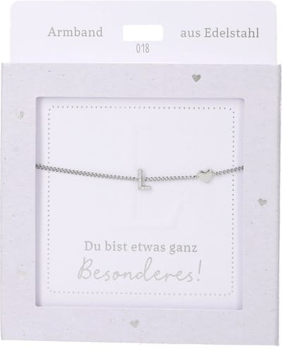 Depesche armband zilver met L hanger - vriendschapssieraad cadeau.