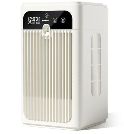 VHV-Mini Aircooler voor Bureau - Stille Tafelventilator met Timer - Mobiele Luchtkoeler met USB - Compacte Waterairco voor Slaapkamer, Studentenkamer, Kantoor en Outdoor Camping