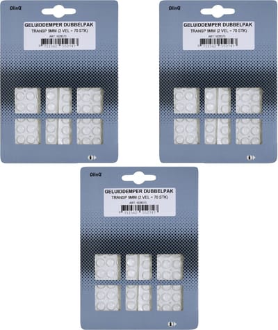 Geluidsdempers - 210x - zelfklevend - transparant - 8 mm - stootdopjes voor kastjes / lades