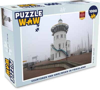 Puzzel Vuurtoren van Harlingen in Friesland - Legpuzzel - Puzzel 1000 stukjes volwassenen