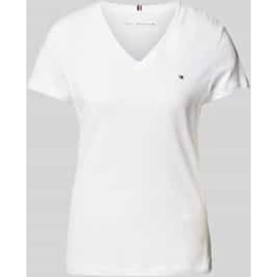 T-shirt van katoen met geborduurd logo