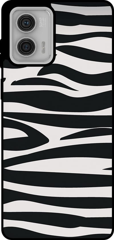 Smartphonica Telefoonhoesje Geschikt voor Motorola Moto G73 met zebra opdruk - TPU backcover case zebra design - Zwart Wit geschikt voor Motorola Moto G73