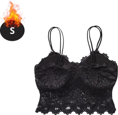 Bovista BH Zonder Beugel - Zonder Bandjes - Push-up Bh's - Comfort Beha - Comfortabel - Zwart - Maat S