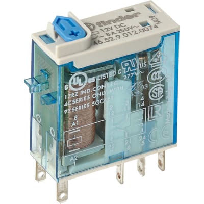 Finder 46 Serie Industriële Mini Relais 12VDC 8A DPDT - 46.52.9.012.0074