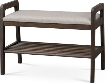 Rowico Home Inverness eikenhouten bankje met Zitkussen - 75 x 55 cm