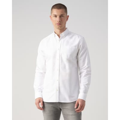JC Rags Casual Shirt Lm White Taille: S | Casual chemises Outlet | Homme | Blanche