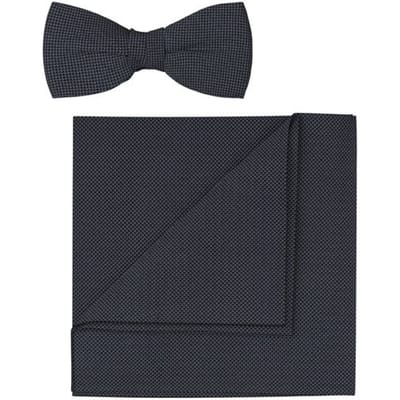 OLYMP Vlinderdas / pochet set, Marineblauw