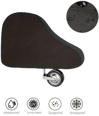Ultiluxe® Disselhoes universeel - Zwart - Waterdicht - UV en regenbestendig - Beschermhoes voor caravan, aanhanger, trailer - 95 x 65 x 15 cm - Trekhaakhoes - Caravanhoes - Caravankoppeling - Koppeling accessoire - Disselbescherming