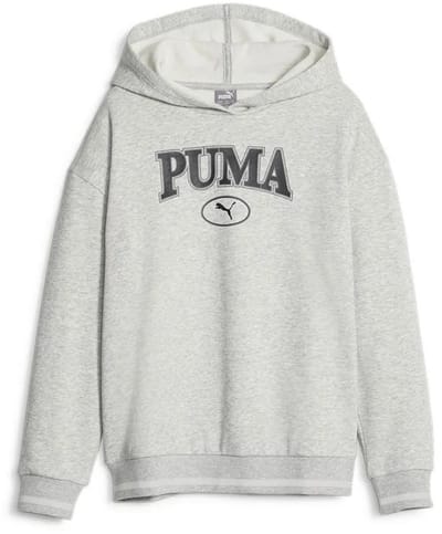 Puma Squad Fl Hoodie Grijs 7-8 Years Meisje