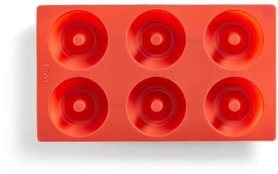 Lékué Bakvorm - 6 Donuts of Bagels - Siliconen - Red