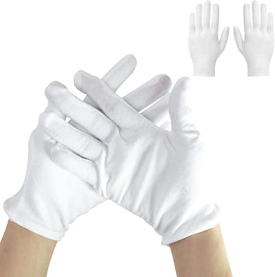 Zachte katoenen handschoenen voor droge handen - 6 paar, ideaal voor vochtregulatie en handverzorging, perfect voor SPA en dagelijkse verzorging