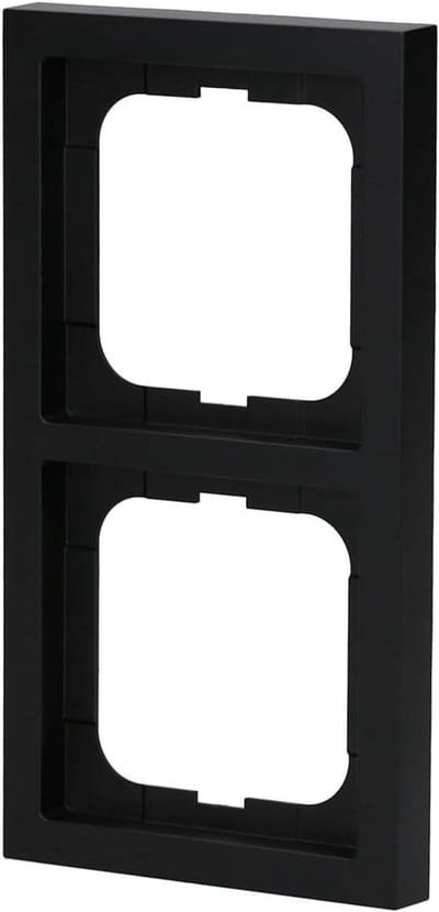 Afdekraam 2-voudig - Wandmontage frame - Elektrische installatie - Compact en stijlvol - Mat Zwart