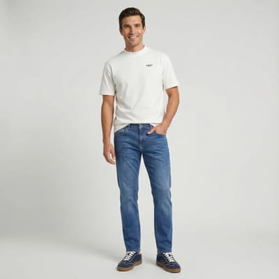Cars blauwe heren jeans   Used washed wassing   Regular fit   5-Pocket zakken   Knoop- en ritssluiting   Regular waist Blauw 33/32