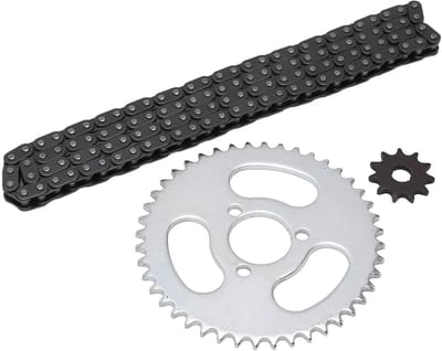 Dailygoods- Tuning Set Premium Materialen - T8F Tandwielset - 44T Achtertandwiel - 11T Voortandwiel - 116 Schakelketting - Geschikt voor Karts/ATV's