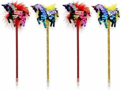 Eenhoorn Fluffy Balpen | 4 Stuks