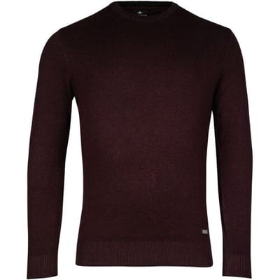Baileys Trui Crew Neck Allover 2-Tone Aubergine / male