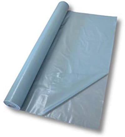 Doorscheidend en scheurbestendig beschermzeil van polyethyleen, 4 x 50 m, waterdicht voor binnen en buiten