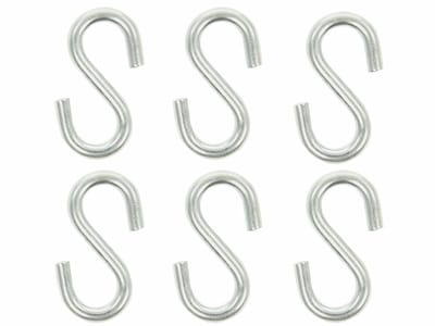 Proplus ophanghaak - 6x- S-haak - 5.8 cm - hangers - kledinghaken / keukenhaak