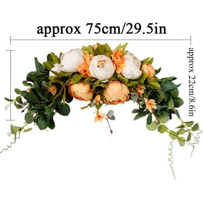 Pioenroos Kunstmatige Krans Drempelbloemen Huwelijksboog Roos DIY Huwelijksfeest Nepbloemen Muurarrangement Kerst Home Decor