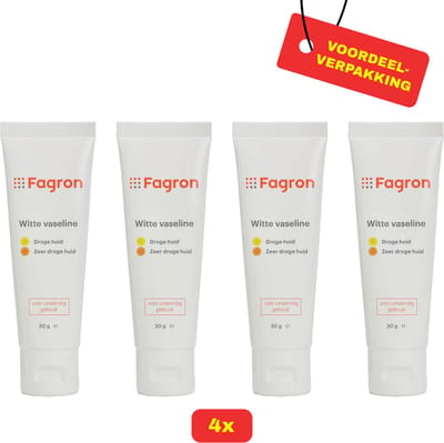 4x Witte vaseline 30 g - Voordeelverpakking!