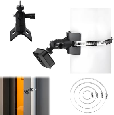 Camera Ophangbeugel - Bevestigingshouder Beveiliging - Buiten Beveiliging - Verstelbaar Hoekontwerp - 11x8x12cm - Zwart