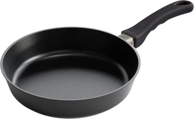 AMT Gastroguss Lichtgewicht hapjespan Ø 28 cm hoogte 7 cm met vaste steel LOTAN® antiaanbaklaag geschikt voor alle warmtebronnen incl. inductie