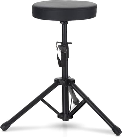 TIM® Drumkruk - Kruk - Drumkruk Verstelbaar - Verstelbare drumkruk - met compact transportformaat - Zwart - 28cm x 28cm x 69cm