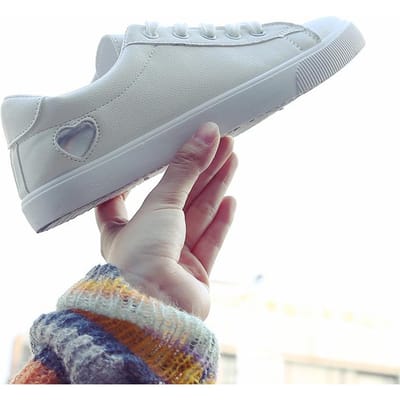 Meerjarige Kleine Witte Schoenen Dames Veelzijdig Student Liefde Platte Casual Board Schoenen Harajuku Leren Bovenwerk Damesschoenen Ins Tide 40 zilver